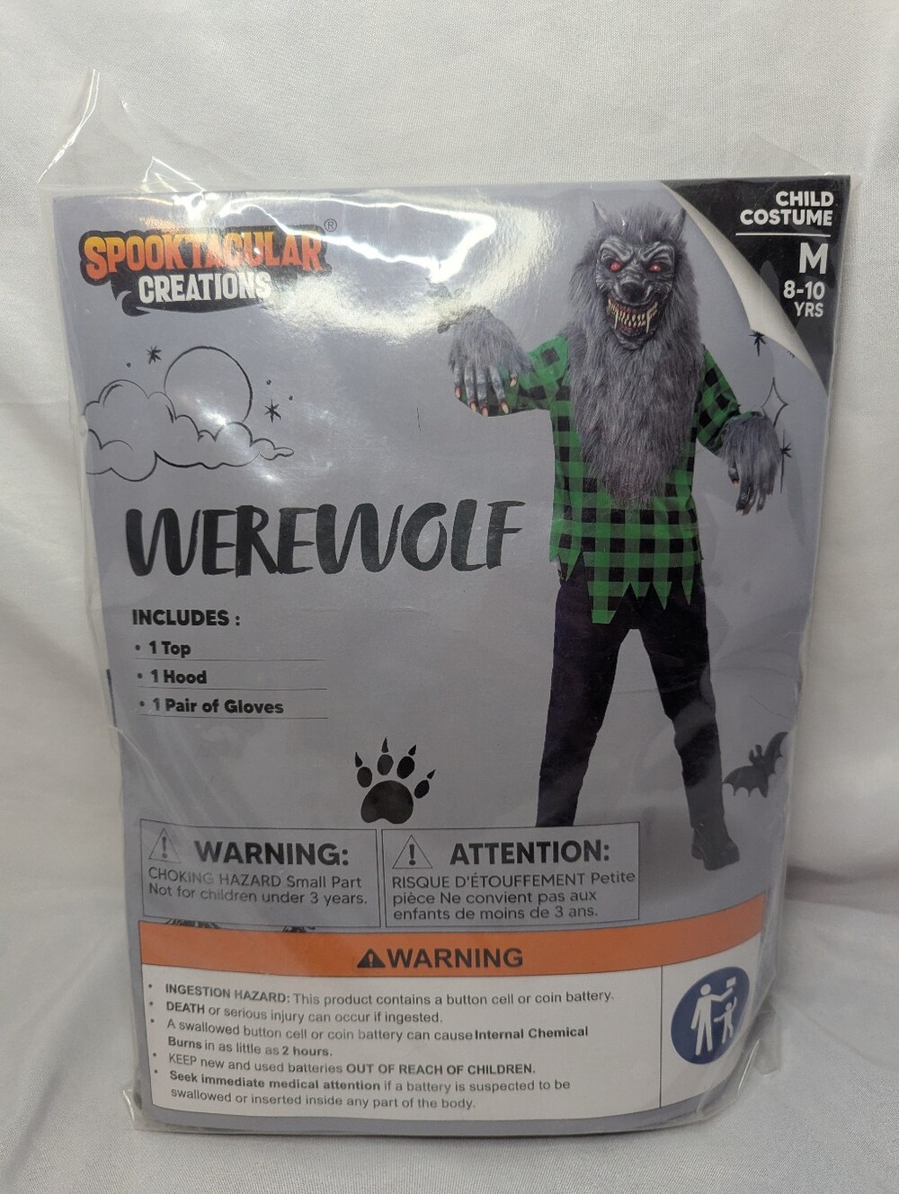 Spooktacular Creations Werewolf Costume Child Size M 8-10 Years - NEW